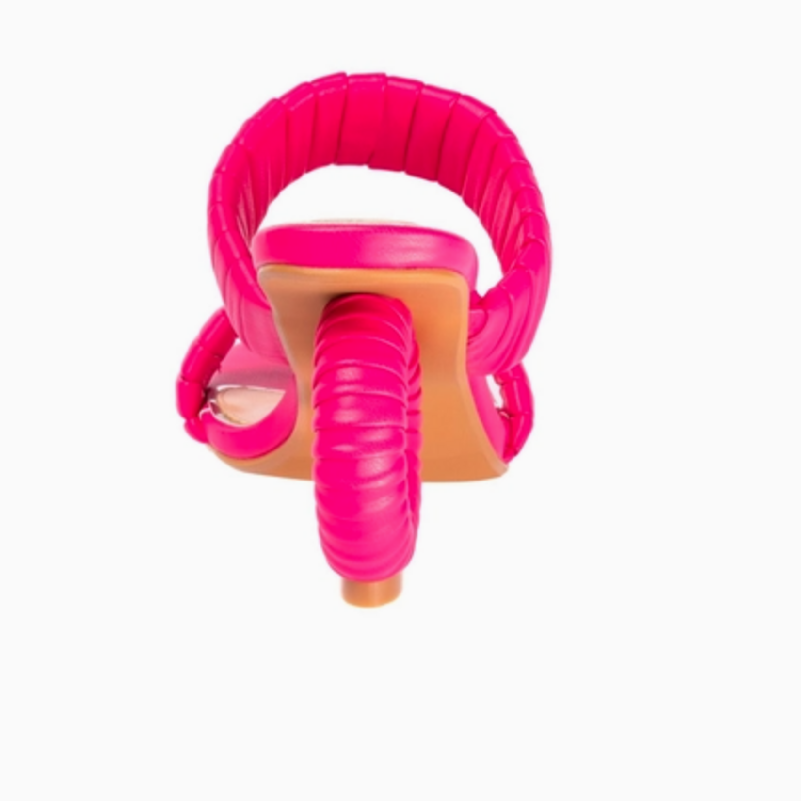 Lady Couture Ash Pleaded Straps Donut Heel Slide