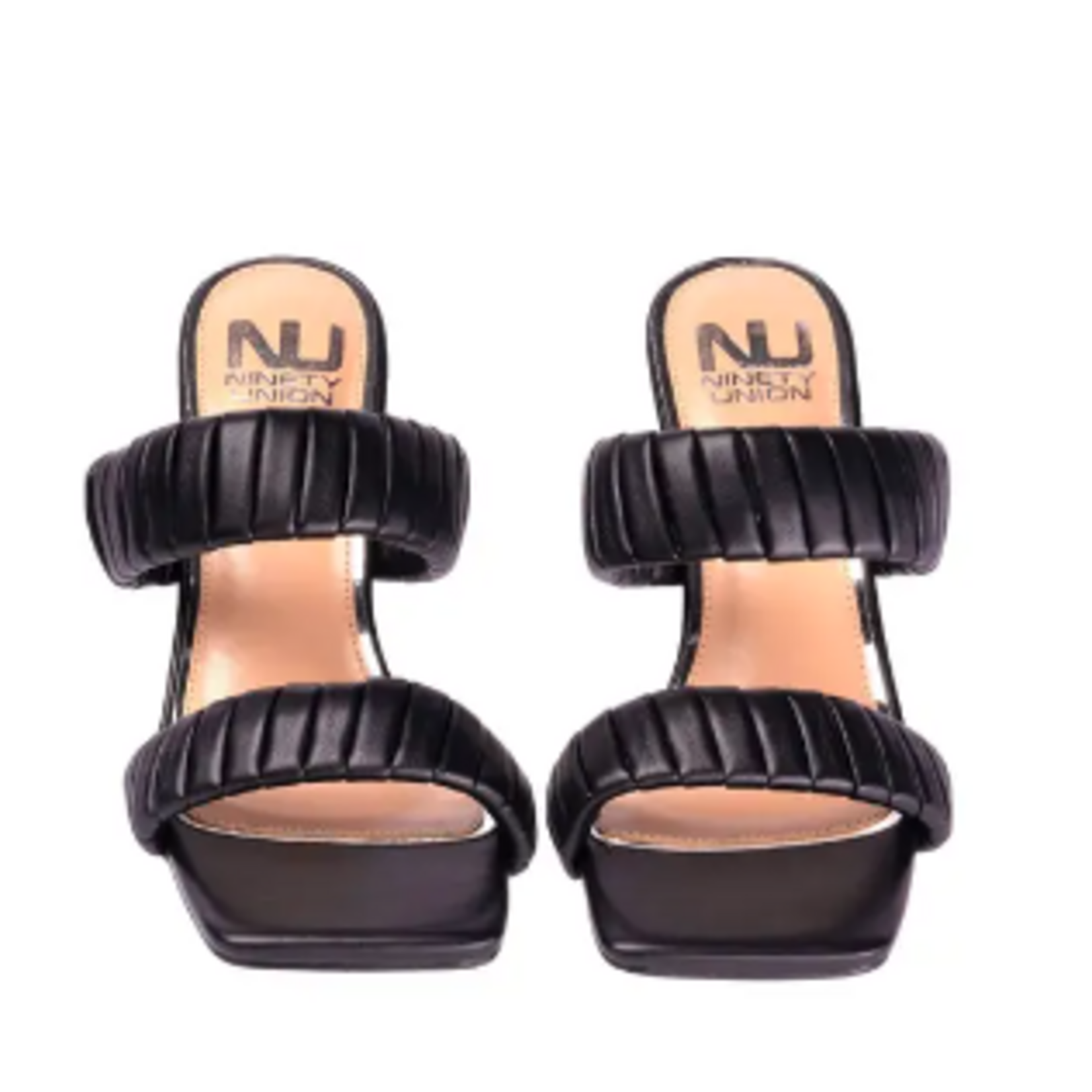 Lady Couture Ash Pleaded Straps Donut Heel Slide