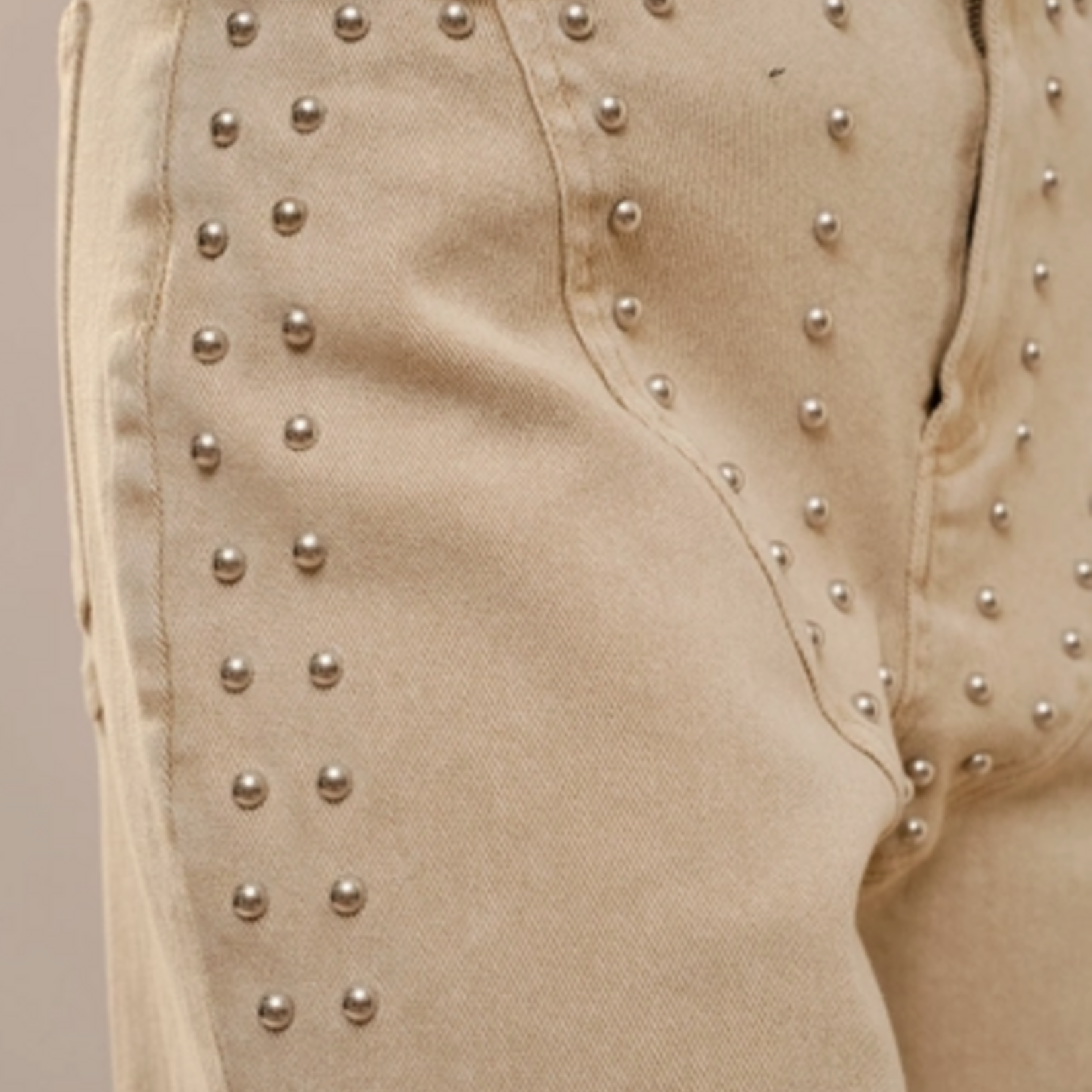 Blue B Fringe Studded Wide Leg Jeans