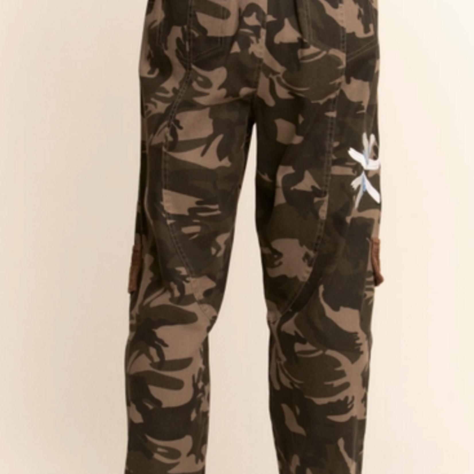 Camo Floral Patch Pants
