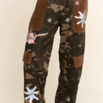 Camo Floral Patch Pants