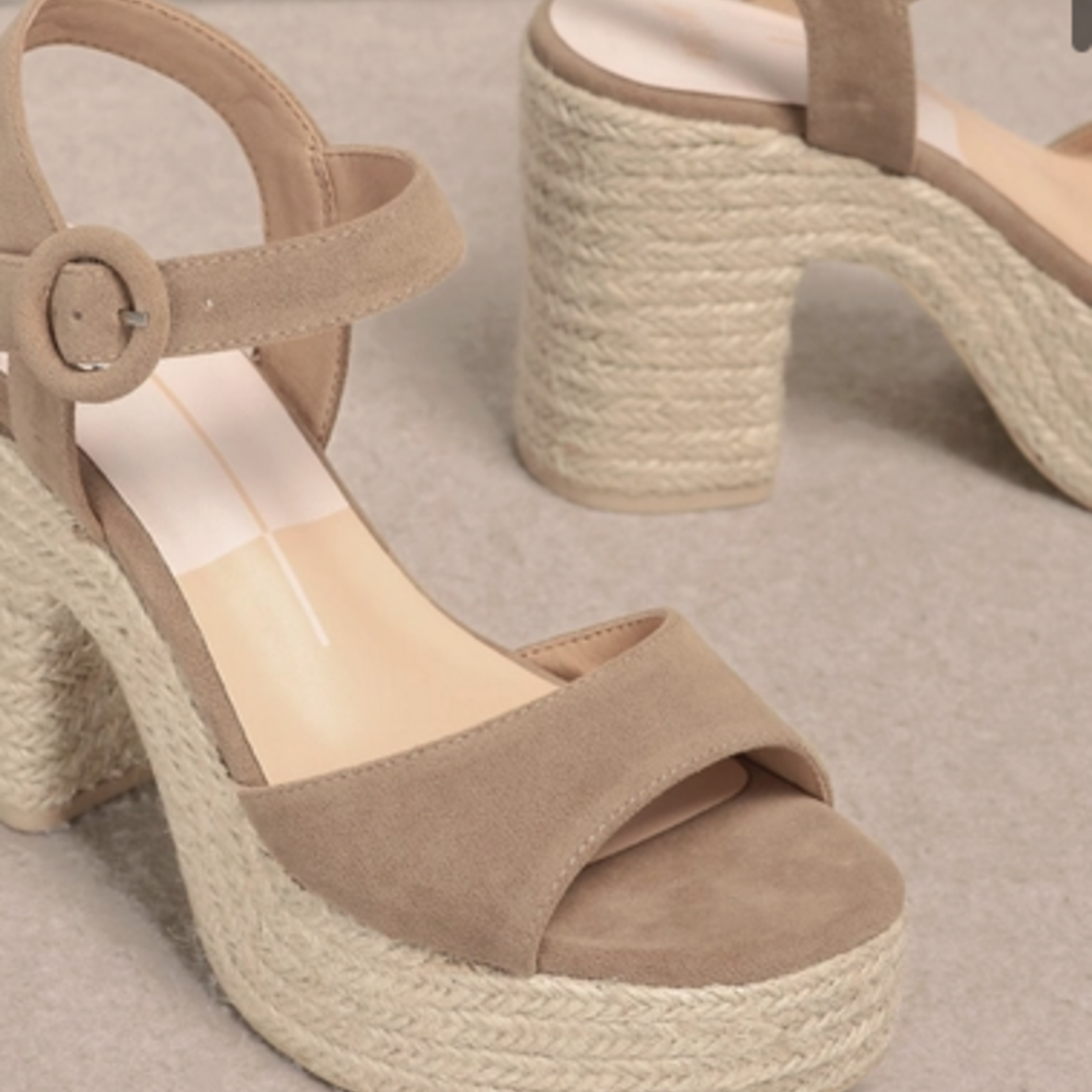 Miracle Miles Jana Taupe Espadrille Platform