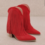 Miracle Miles Laverna Red Fringe Boot