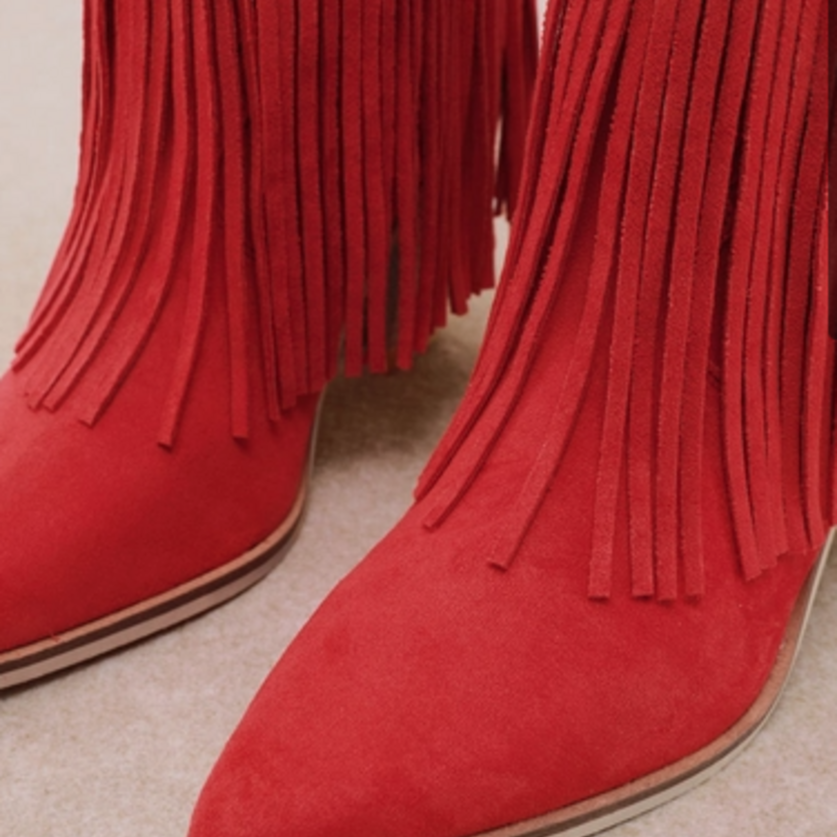 Miracle Miles Laverna Red Fringe Boot