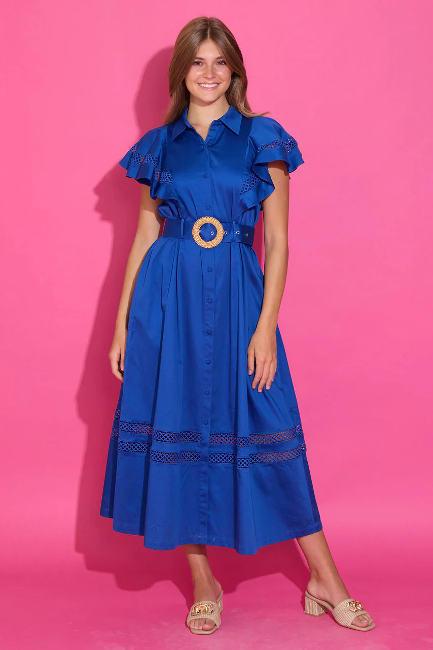 aldena ruffle sleeve cotton dress ALDENA RUFFLE SLEEVE COTTON DRESS, CONCH SHELL PINK