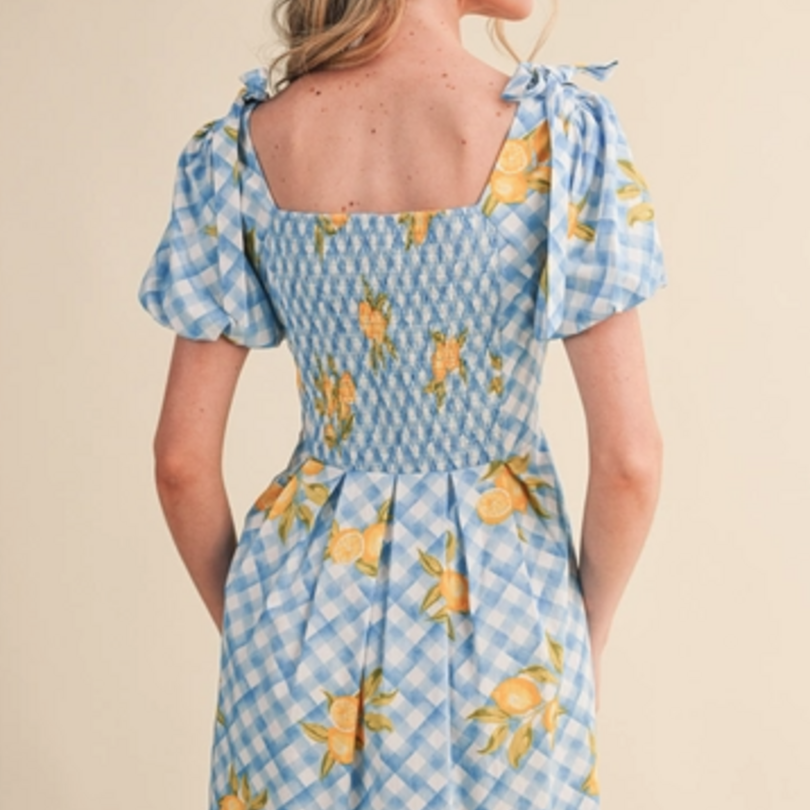 Luellen Lemon Gingham Dress