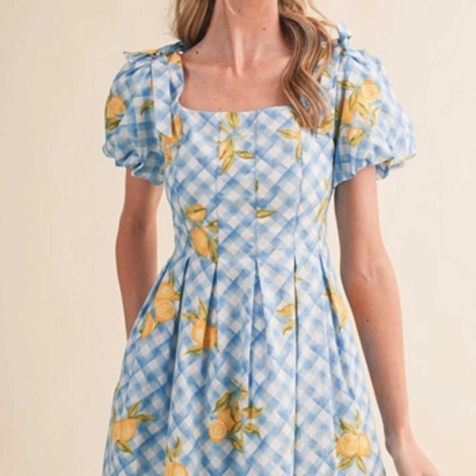 Luellen Lemon Gingham Dress