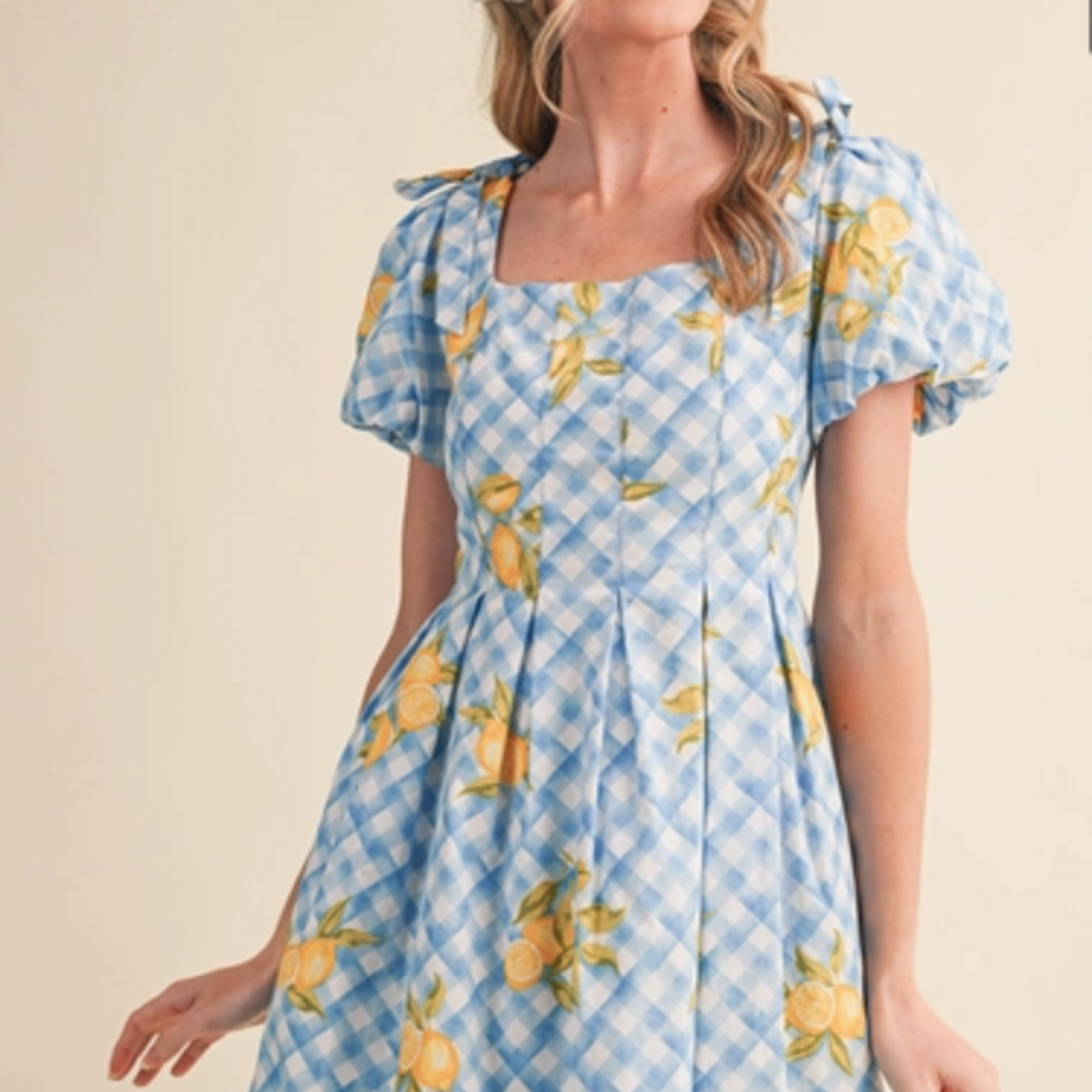 Luellen Lemon Gingham Dress