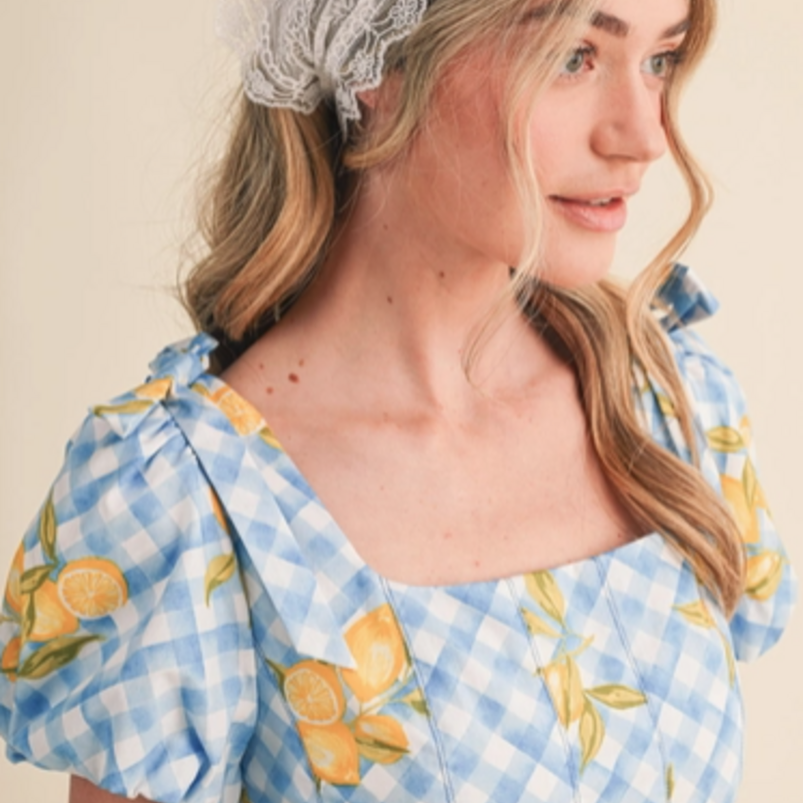 Luellen Lemon Gingham Dress