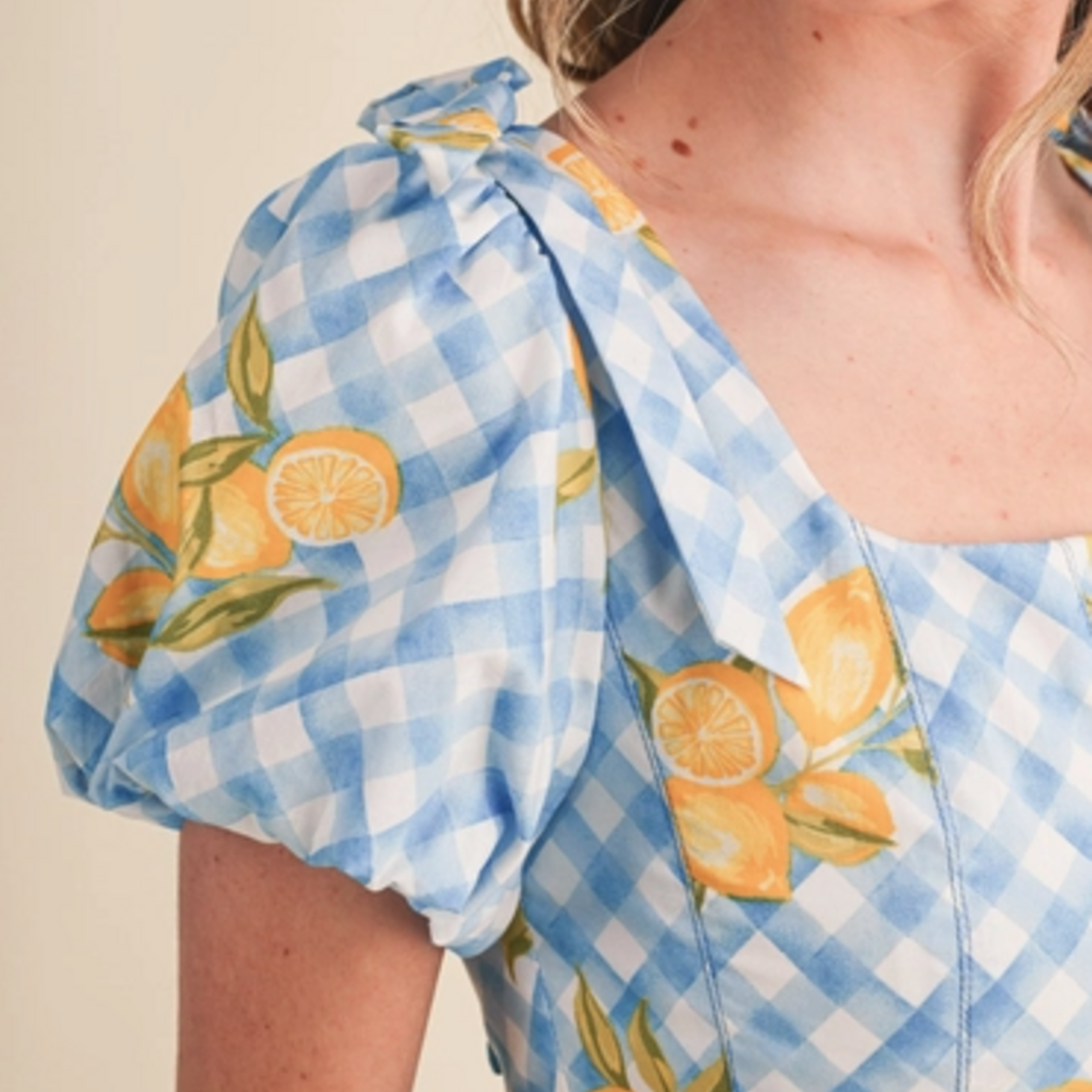 Luellen Lemon Gingham Dress