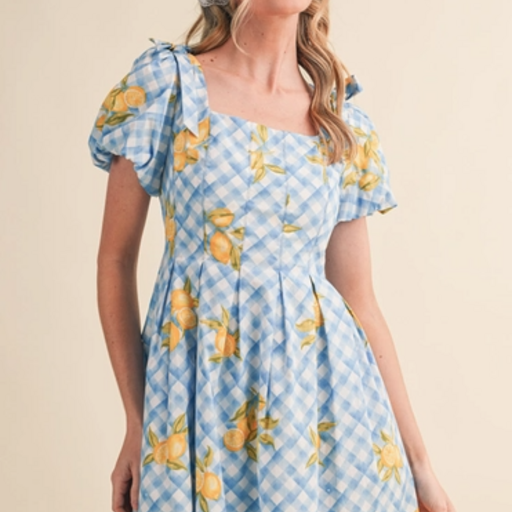 Luellen Lemon Gingham Dress