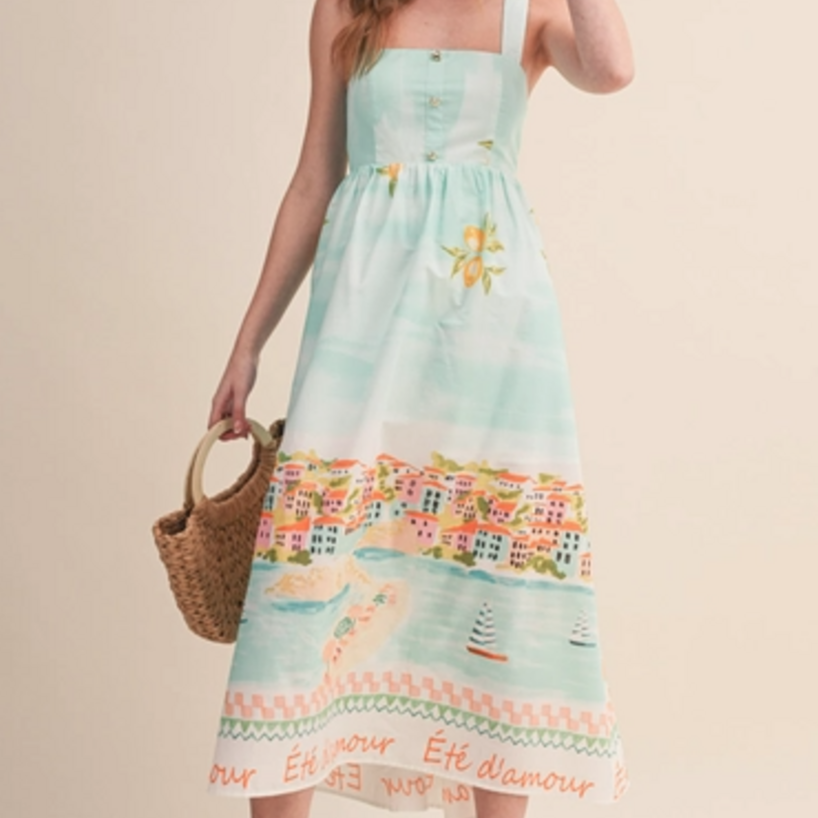 Summer Landscape Midi Dress