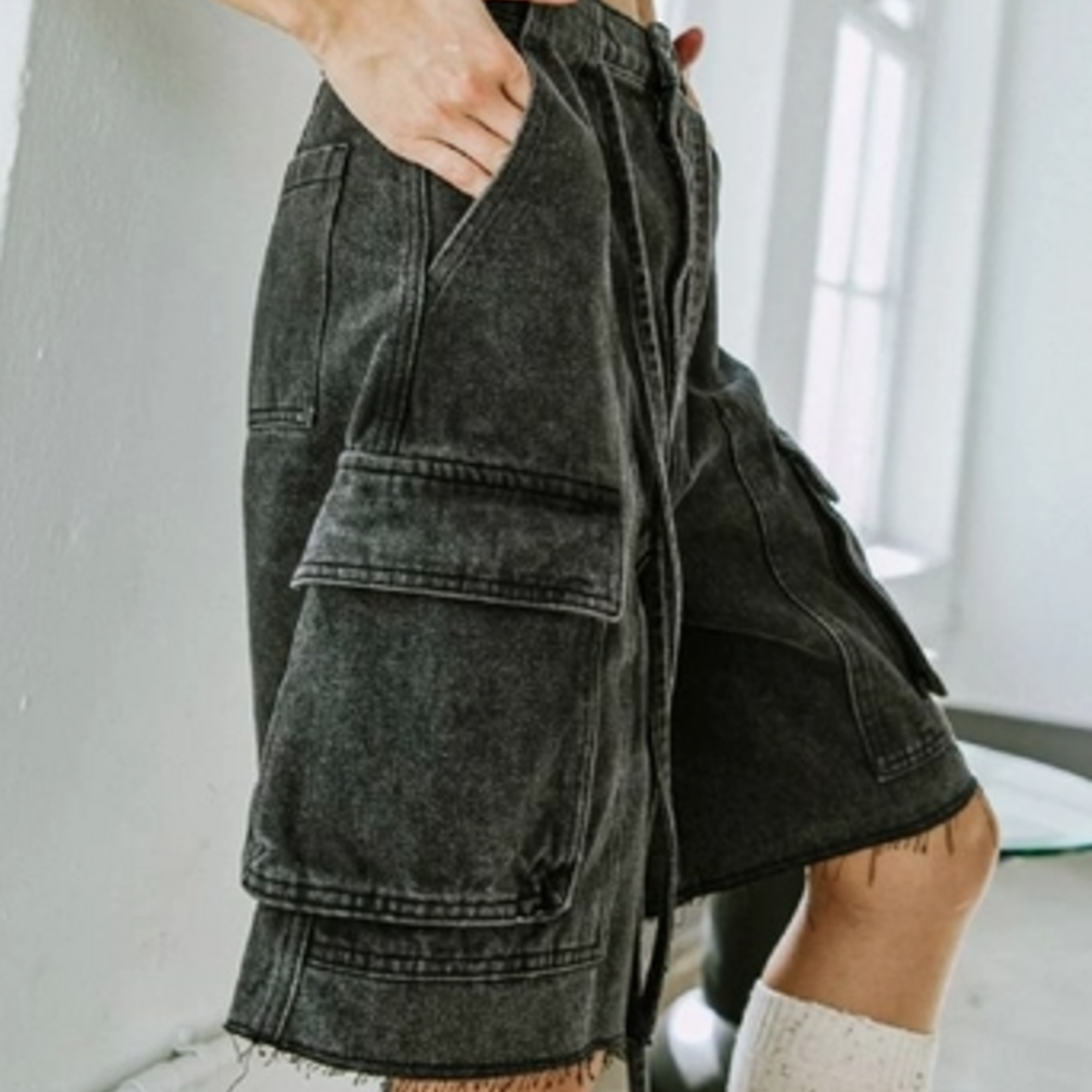 Black Cargo Short