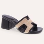 JOANNA-5 Raffia  Mule Heels
