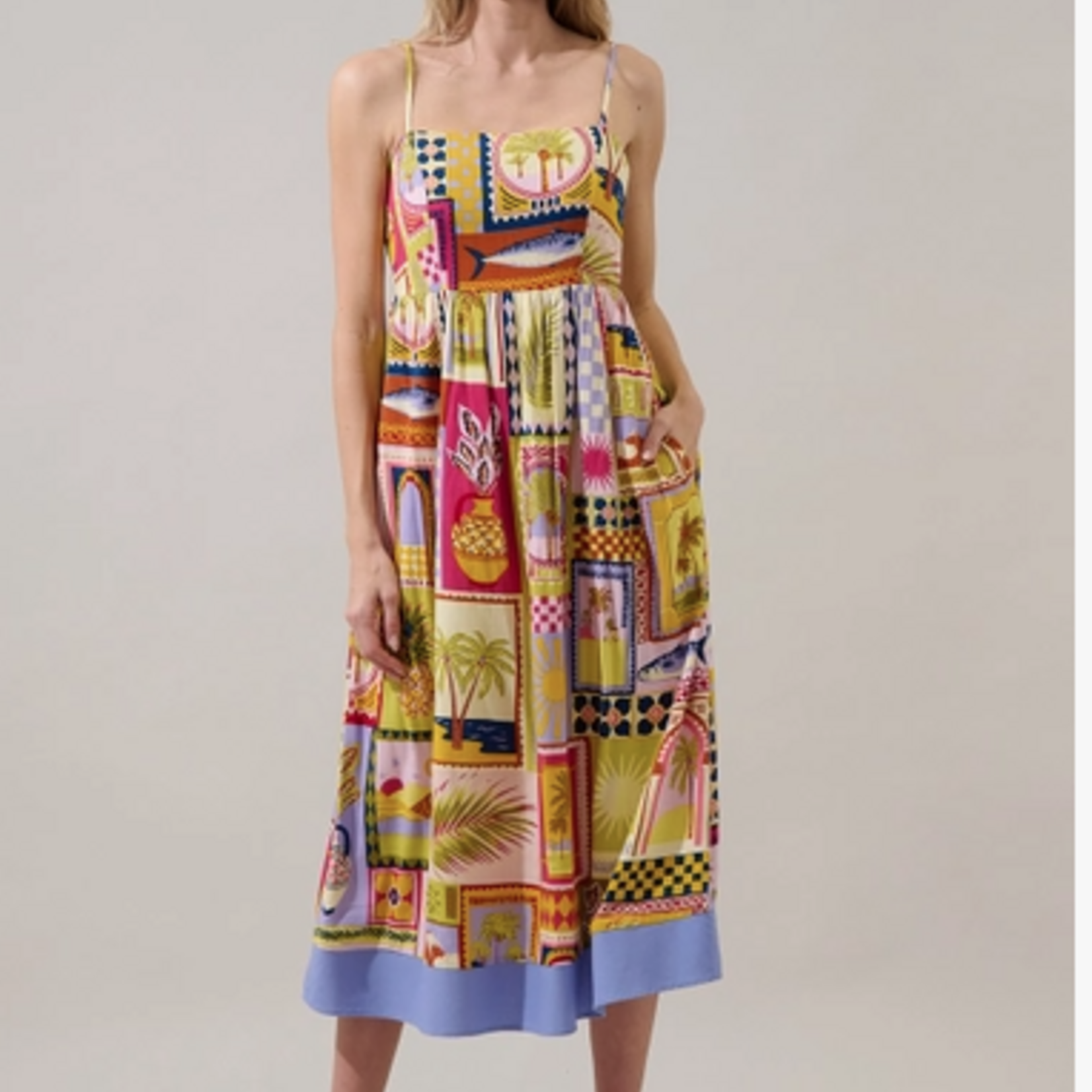 Sugar Lips Senia Midi Dress Talmar Postcard