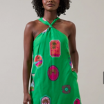 Sugar Lips Trinie Postcard Amory Halter Mini Dress