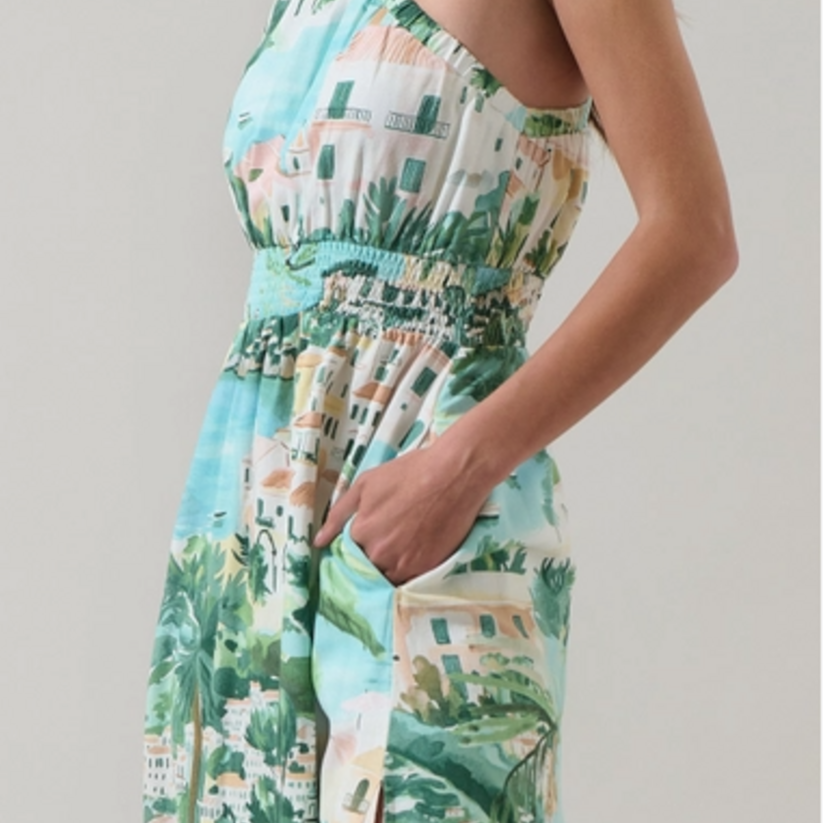 Sugar Lips Piti Town Islay Smocked Midi Dress