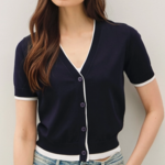 Be Cool Double Layer Look V-Neck Cardigan