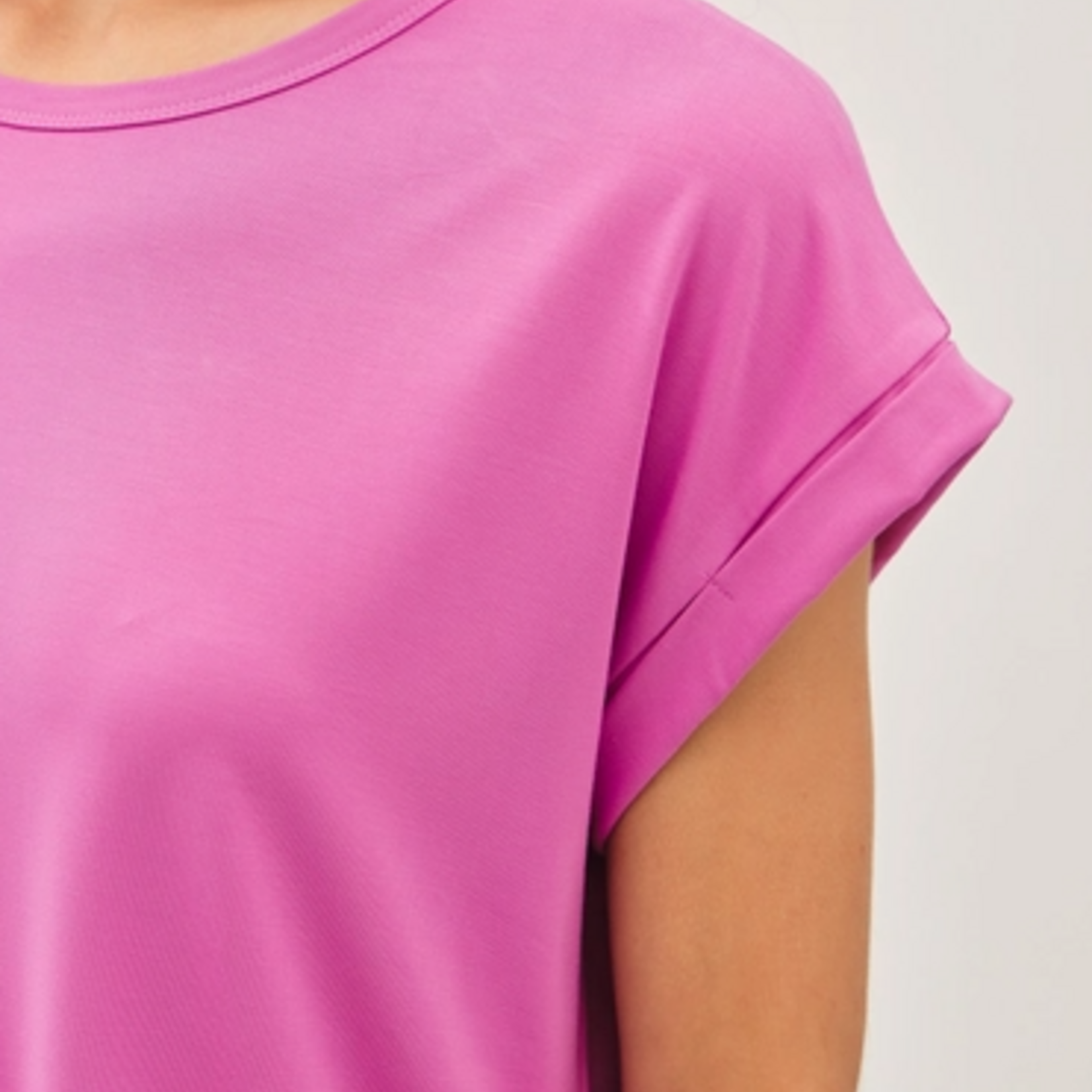 Be Cool Round Neck Cap Sleeve T-Shirt