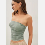 Be Cool Ruched Crop Tube Top