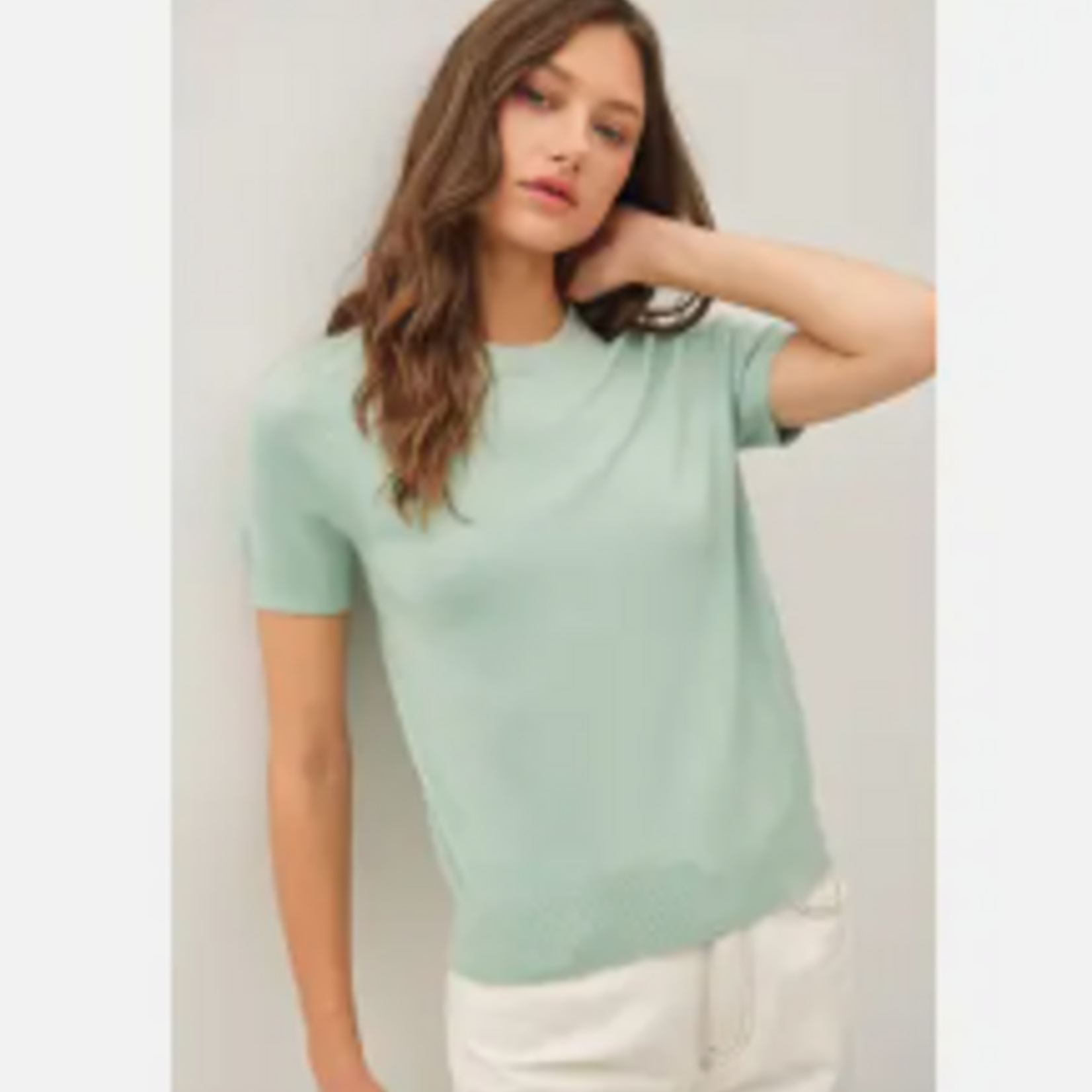 Basic Short Sleeve Sweater Top