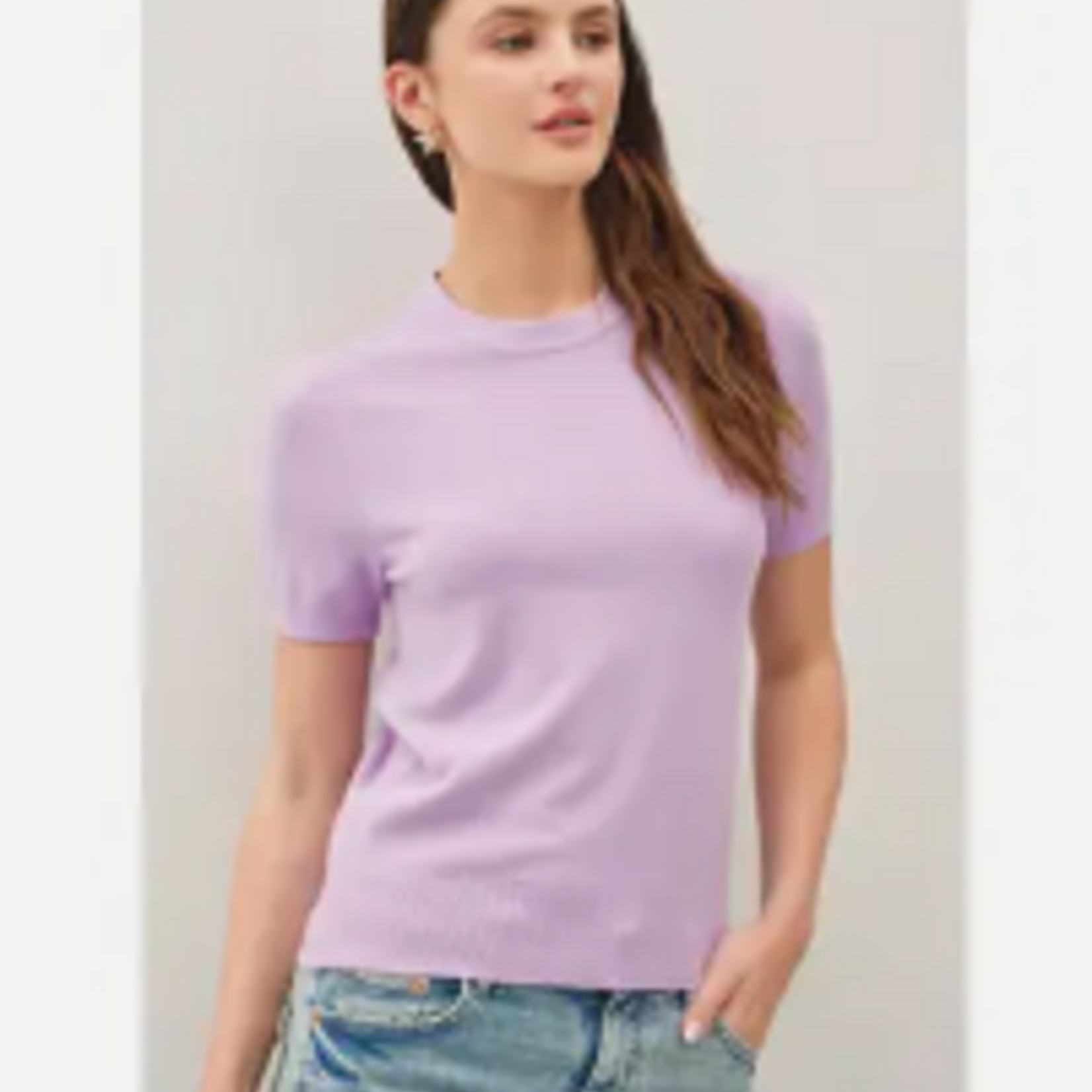 Basic Short Sleeve Sweater Top
