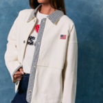 Jacket with Gingham Contrast