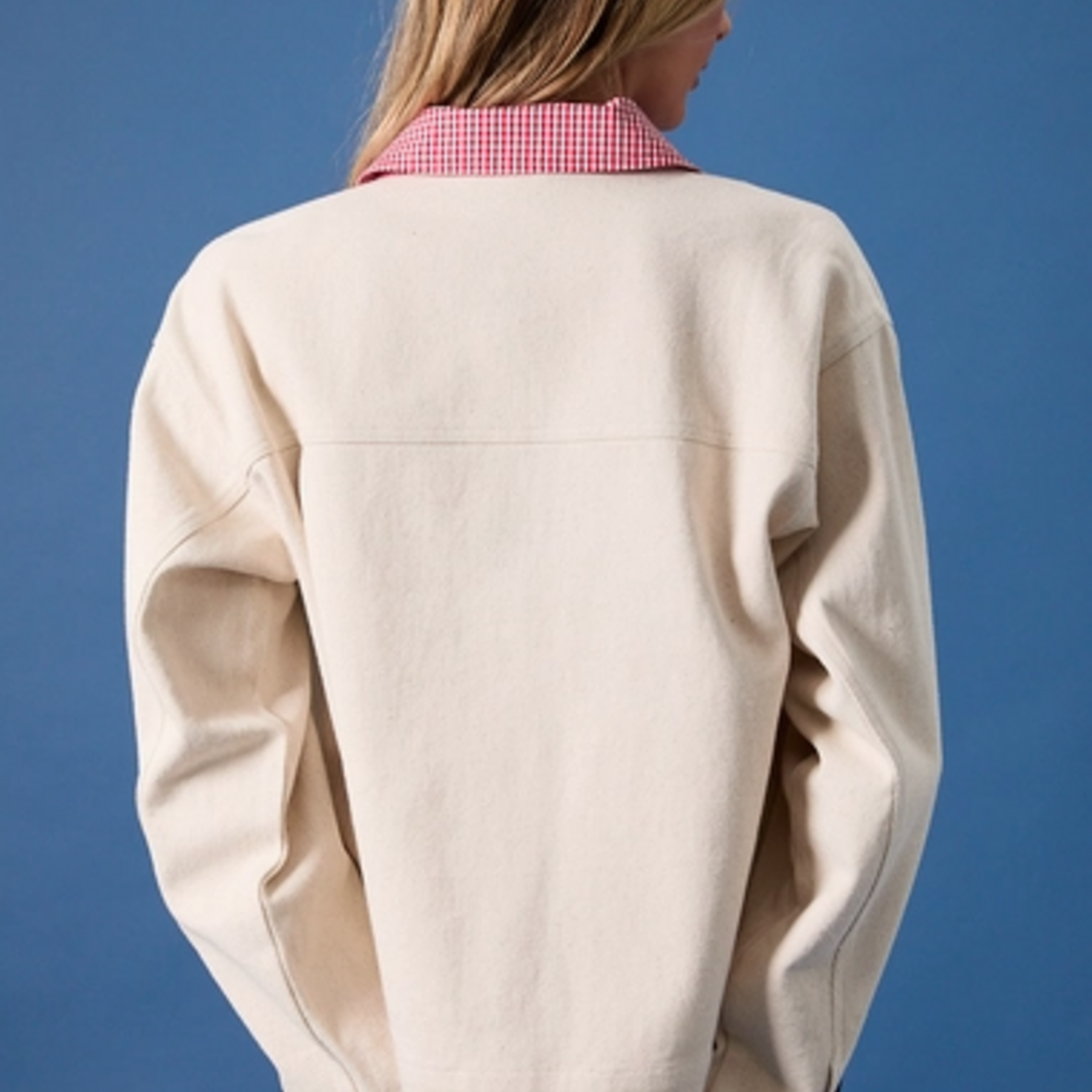 Jacket with Gingham Contrast