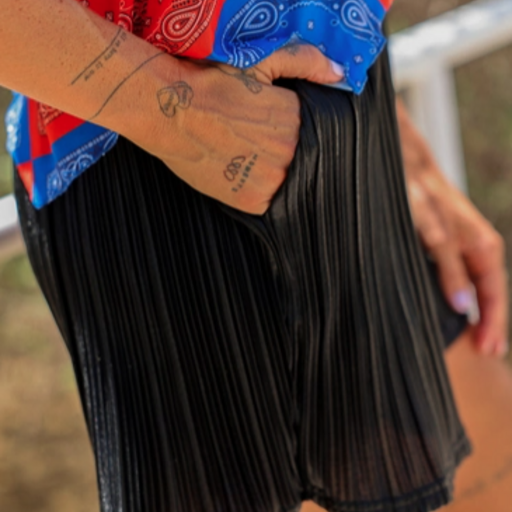 Burnt Toast Sparkler Black Metallic  Shorts