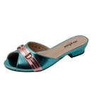 Stephanie Metalic Blue Slide