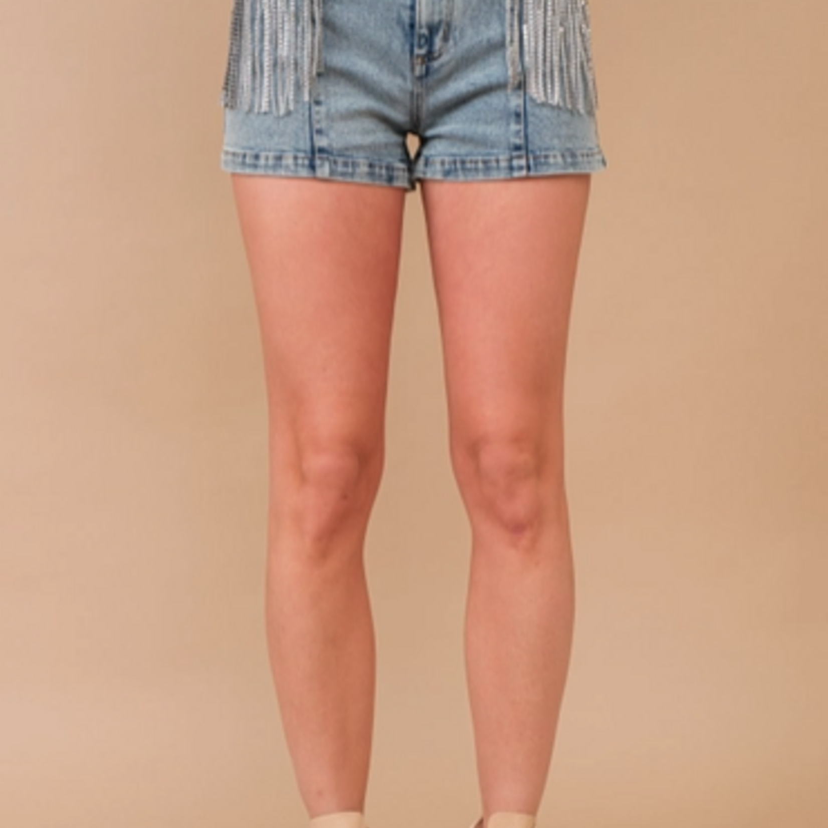 Blue B Cow Print Pocket Short
