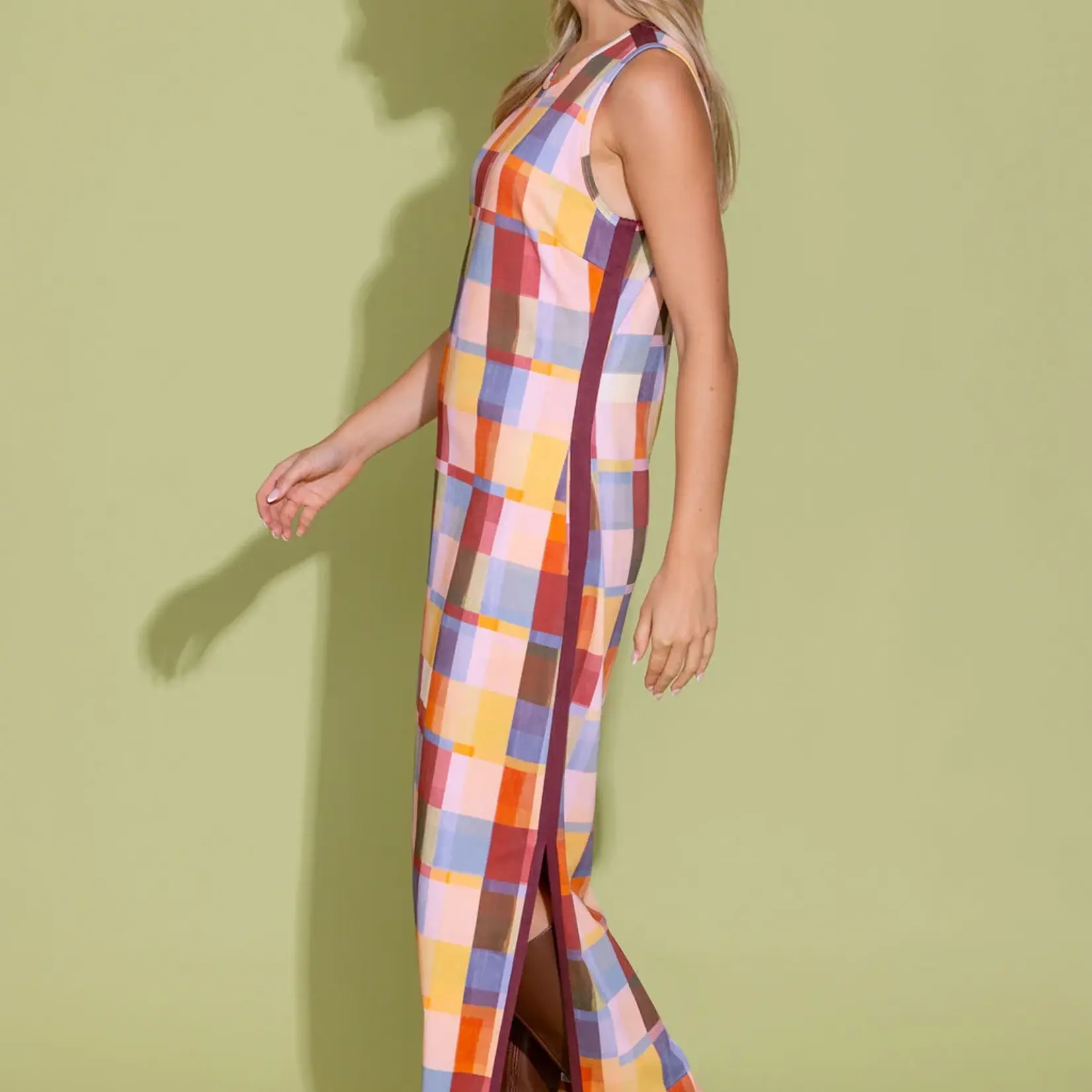 Alden Adair Berkley Dress Terracotta Check