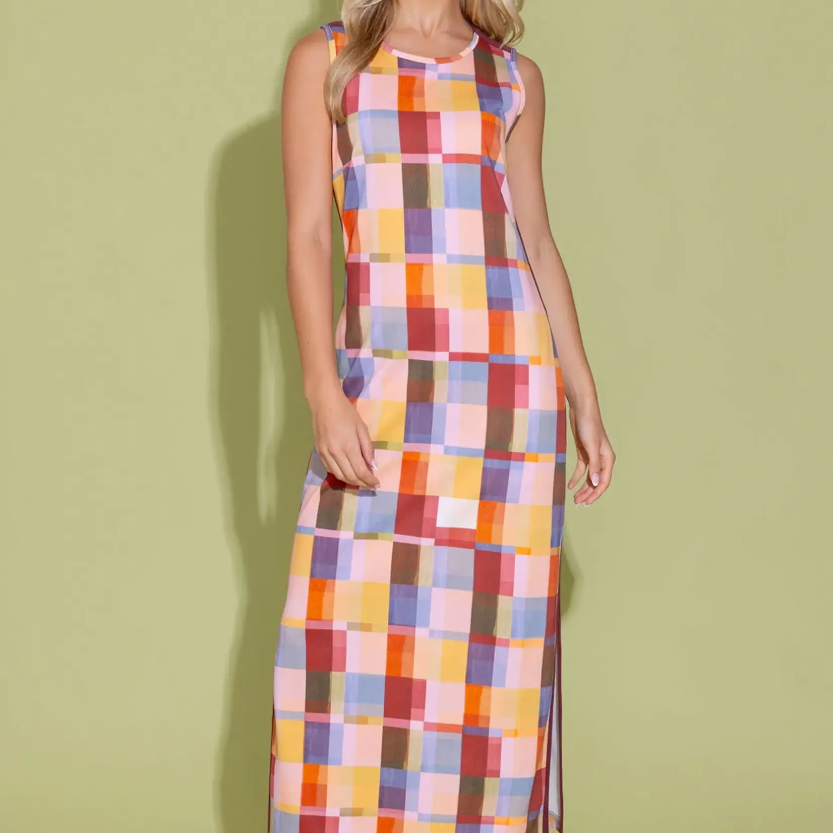 Alden Adair Berkley Dress Terracotta Check