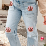 Sequin Pumpkin Jeans