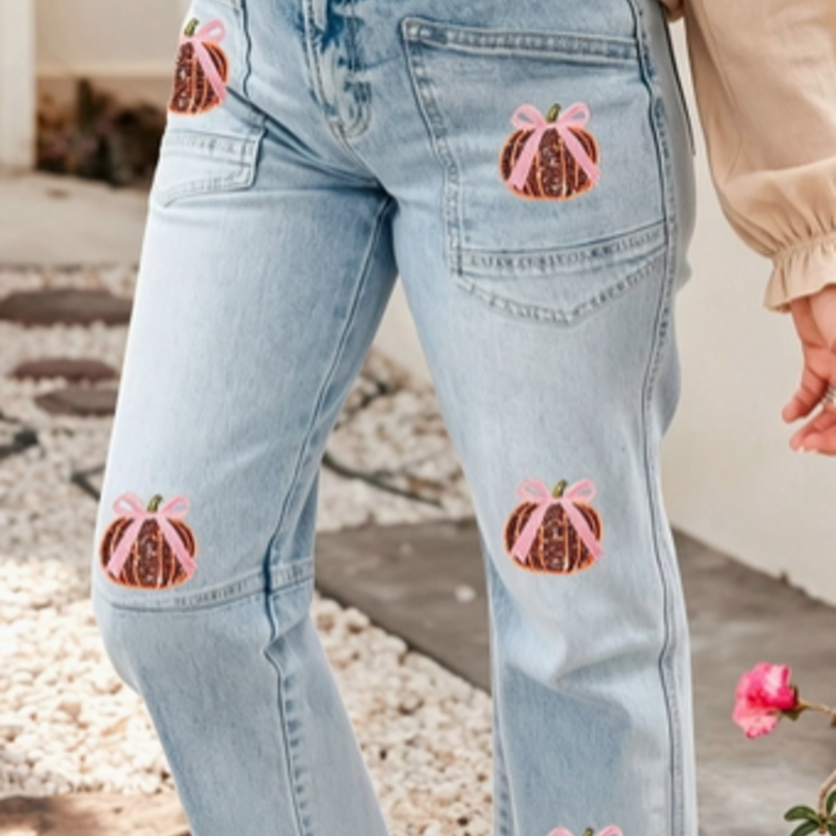 Sequin Pumpkin Jeans
