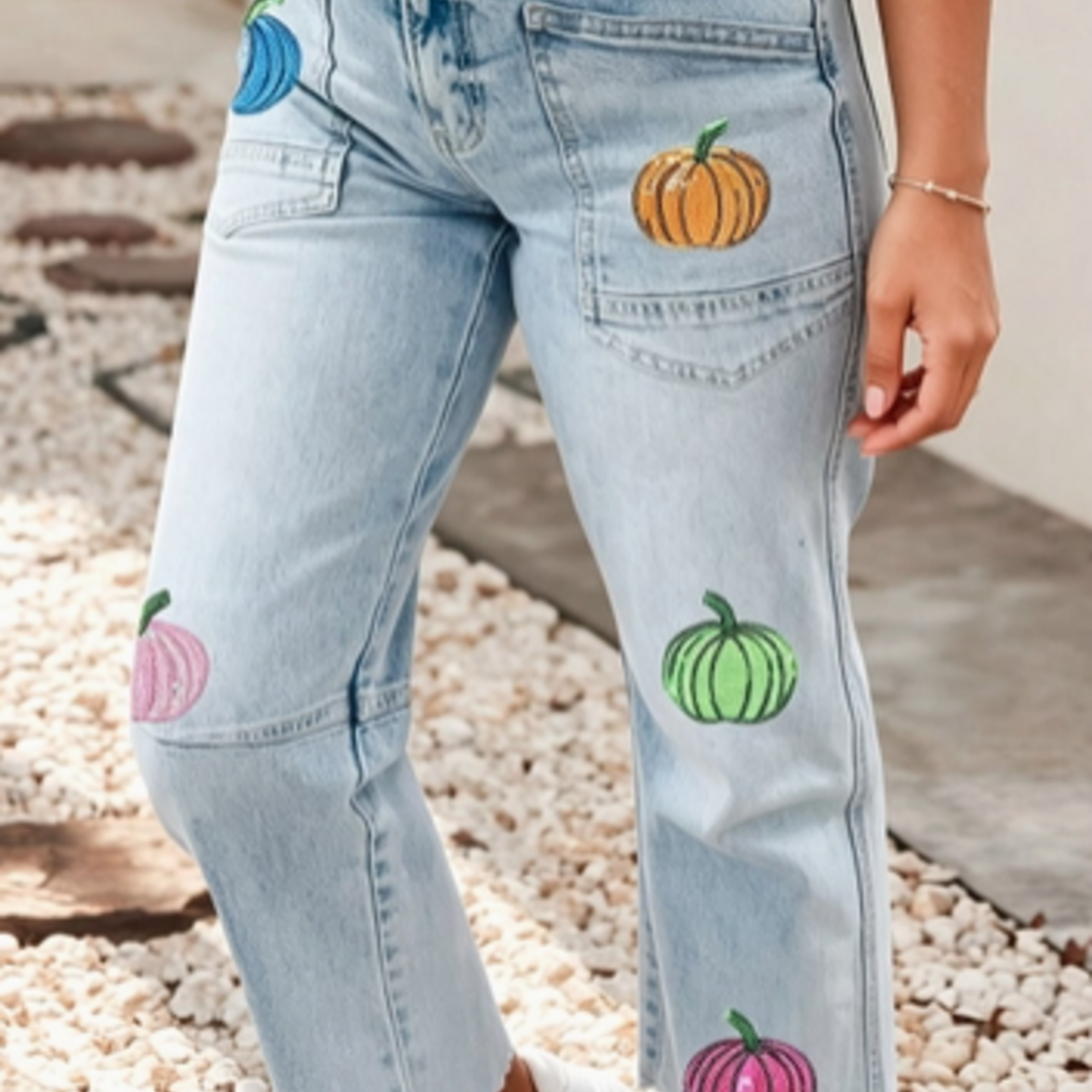 Sequin Pumpkin Jeans