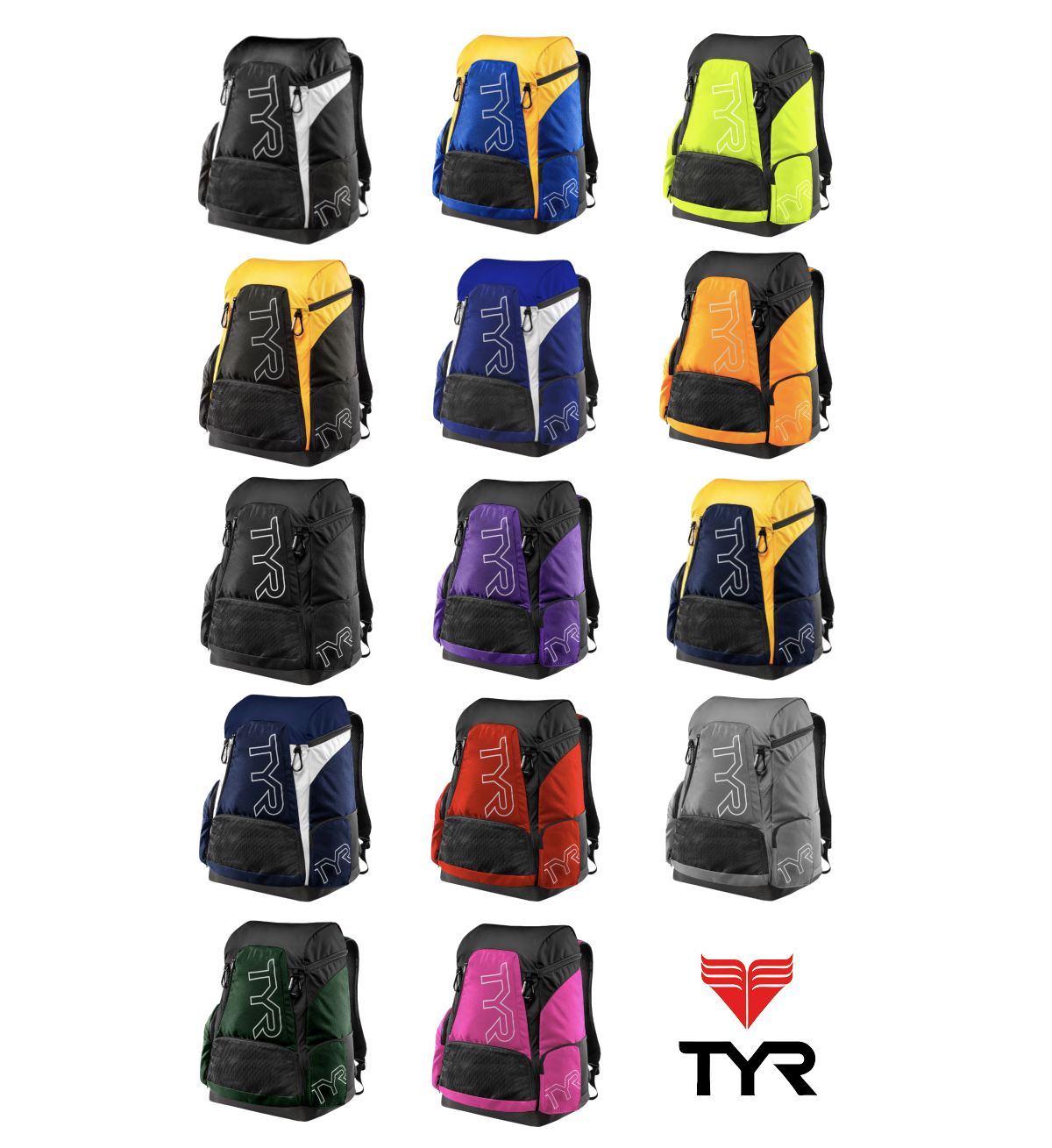 TYR Unisex Alliance 45L Team Carbon Print Backpack 