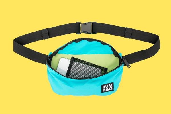 teal bum bag