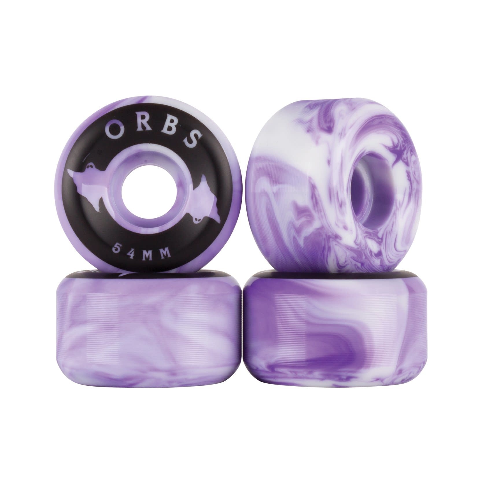 Welcome Skateboards Orbs Specters Swirls Purple/White 54mm