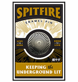 Spitfire Wheels Swirl Lapel Pin Silver