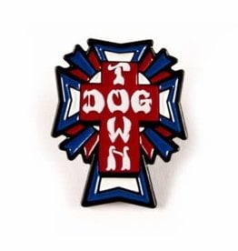 Dogtown Cross Logo Red/White/Blue Enamel Pin