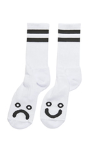 Polar Skate Co. Happy Sad Socks White 39/42