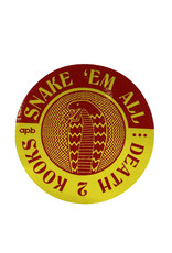 APB Skateshop APB Snake Em All Red&Yellow Circle Sticker