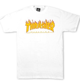 Thrasher Mag. Flame Logo White Tee