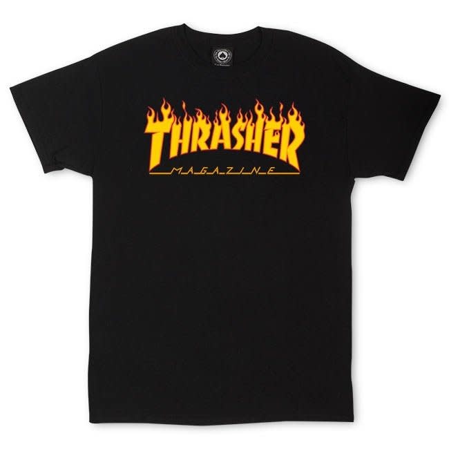 Thrasher Mag. Flame Logo Black Tee