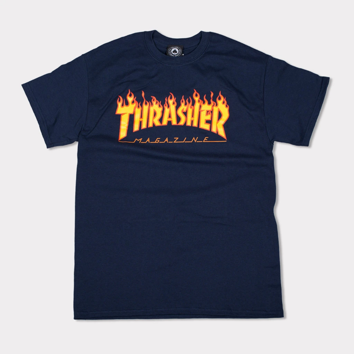 Thrasher Mag. Flame Logo Navy Tee