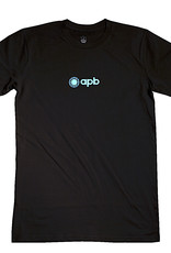 APB Skateshop APB 90's Logo Tee Black w/ Cyan