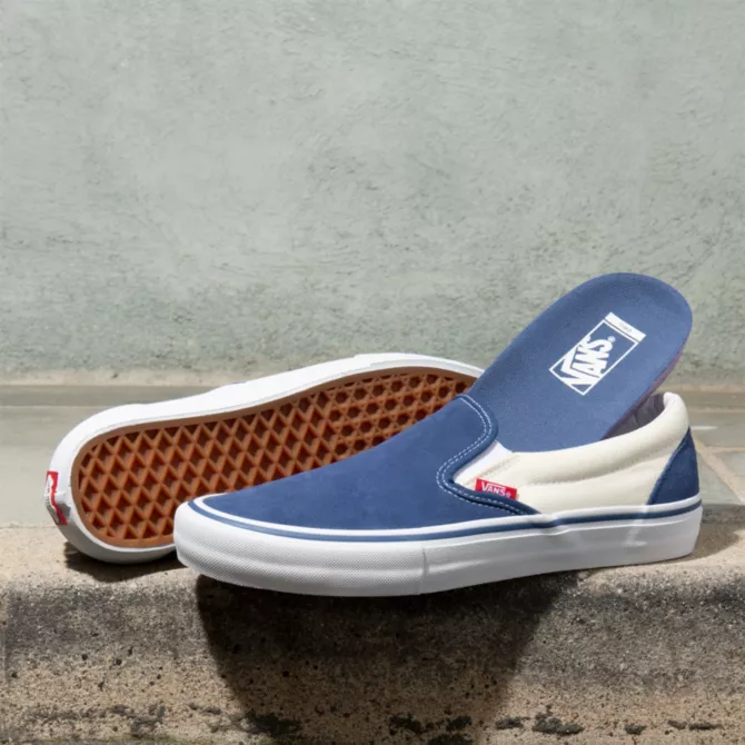 Shoes Slip On Pro STY Navy/Classic White - Skateshop LLC.