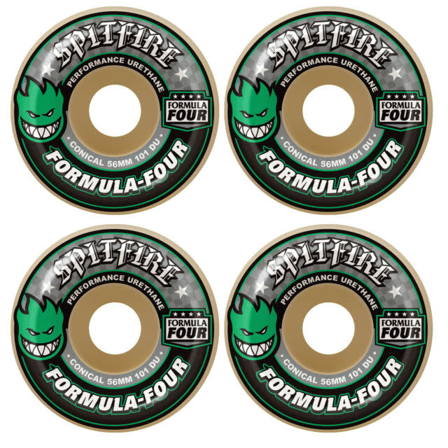 Spitfire Wheels Spitfire F4 101d Conical Green Print 56mm