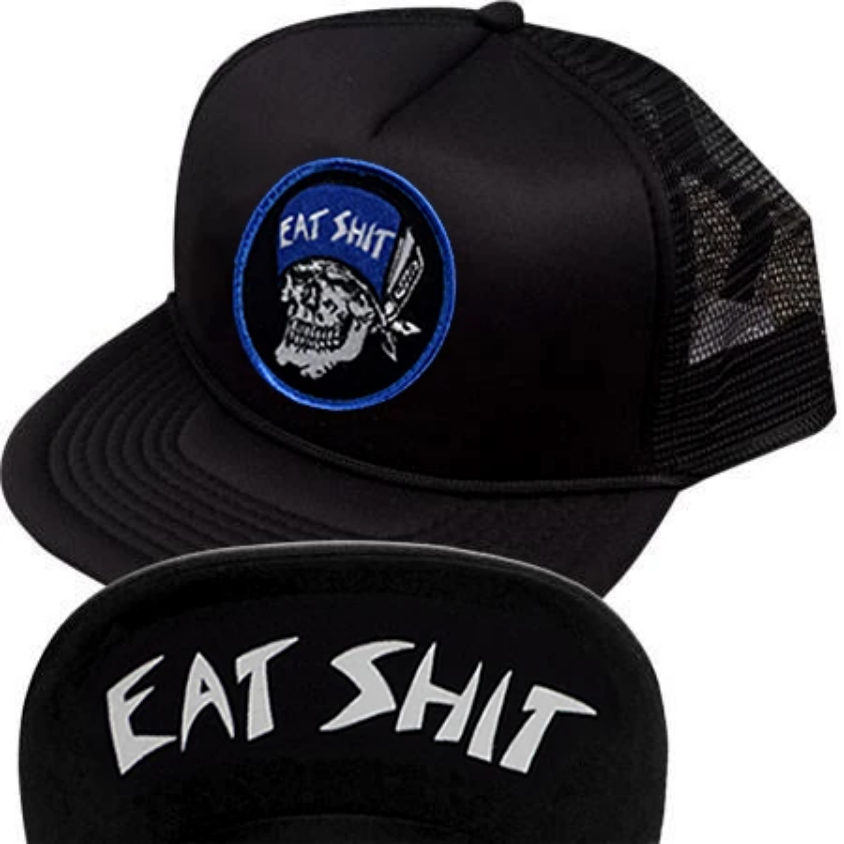 Eat Shit Patch Flip Mesh Hat Black